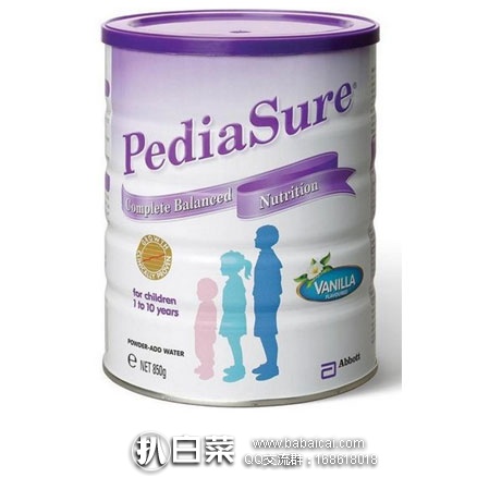 澳洲Pharmacyonline药房：澳洲 PediaSure 雅培 小安素奶粉 850g（助1-10岁孩子长高） 补货特价AU$54.95， 凑单直邮包邮到手仅￥284