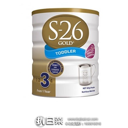 澳洲Amcal连锁大药房：S-26 惠氏 金装3段婴儿奶粉/三段 900g  AU$20.99（约￥108.3）
