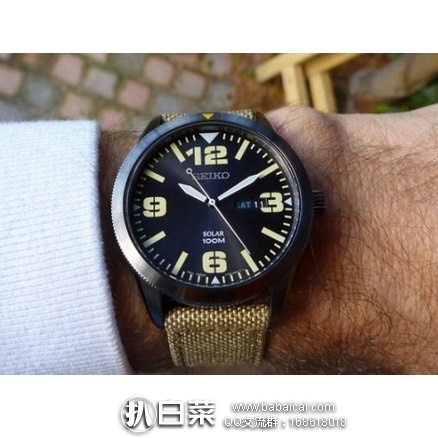 Seiko 精工 男士太阳能腕表 特价.59,到手¥630
