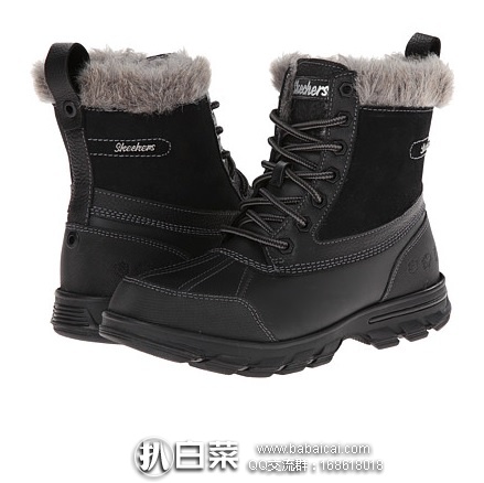 6pm：Skechers 斯凯奇 Trail Mix 女款皮质雪地靴 原价$70，现$41.99，公码8折新低$33.59，到手约￥325