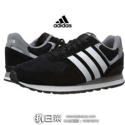 6PM：尺码齐全！Adidas 阿迪达斯Runeo 10K男款复古休闲跑鞋  补码特价$44.99