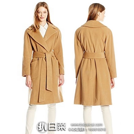 Anne Klein 女士 羊毛羊绒混纺睡袍大衣 原价0,现金盒售价2.5折 .99