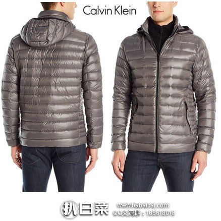Calvin Klein 男士轻量连帽轻量羽绒服(原价0,现降至.95),黑五7折后.76