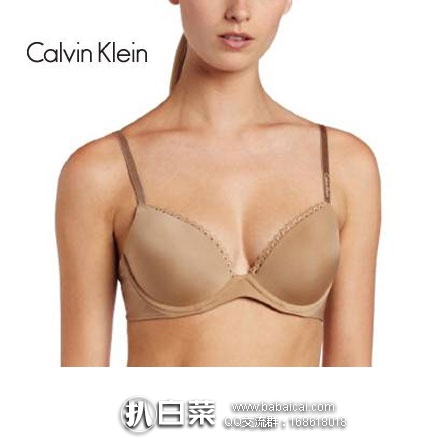 Calvin Klein 女士3/4杯 光面无痕纯色胸罩 原价$44，现降至$16.5