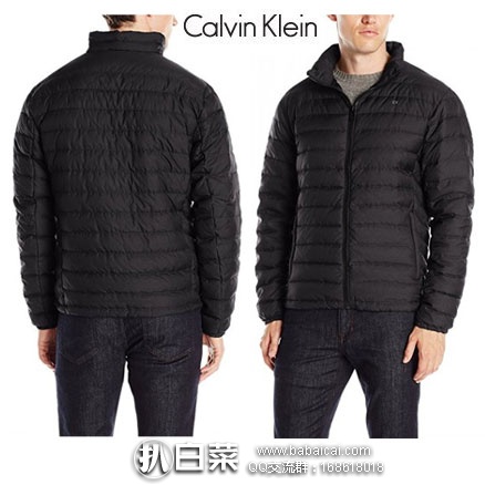 金盒特价，Calvin Klein 男士 立领轻量级羽绒服 原价$195，现降至新低$54.99