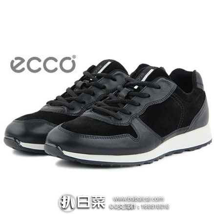 ECCO 爱步 女士真皮休闲运动鞋（原价$140，现$61.95 ），黑五8折实付新低$49.56