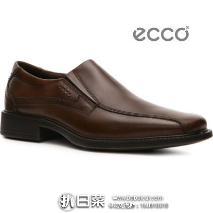 ECCO 爱步 新泽西系列 真皮一脚蹬男鞋 原价$120，现$87.96，网络星期一7折新低$61.57，到手￥500，国内￥1899+