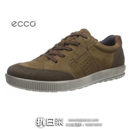 ECCO 爱步 恩尼奥系列 男士真皮休闲鞋 原价$150，现$74.99，黑五8折实付新低$59.99，到手￥505