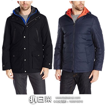 London Fog 伦敦雾 男士连帽三合一外套 （原价$295，现$79.99），黑五8折后$63.99