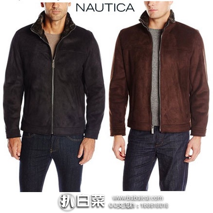 Nautica 诺帝卡 男士 仿羊皮短款外套 原价0,现金盒特价.99