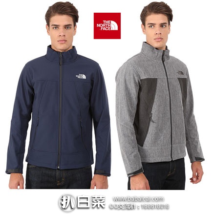 6PM：The North Face 乐斯菲斯 男士 防风软壳  原价$160，现降至4折$64