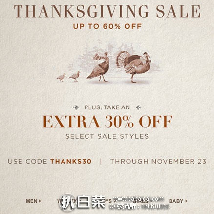 Ralph Lauren拉夫劳伦：黑五促销升级！特价区低至4折 +额外7折美国包邮，限时促销！