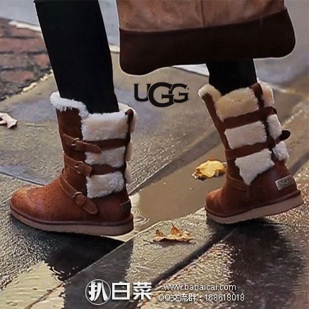6PM:UGG Becket 女士经典搭扣真皮雪地靴 3色 (原价5,现降至4.99),用码4.2折新低.99