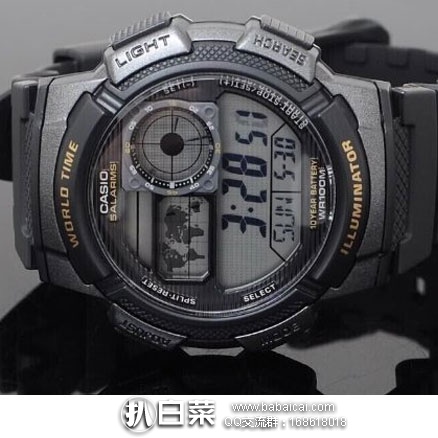 亚马逊海外购:Casio 卡西欧 AE-1000W-1AVDF 男士电子运动手表 特价¥84.61元