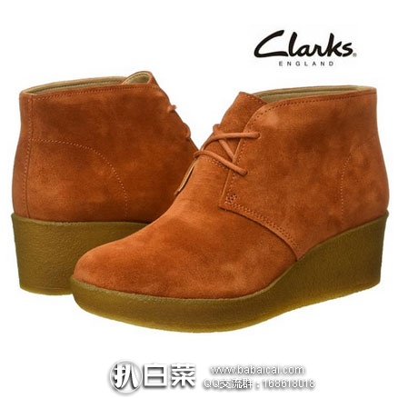 亚马逊海外购：Clarks 其乐 Originals 经典系列 女士翻毛皮增高鞋  现价￥377.09