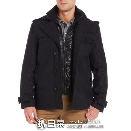 法国大牌 Emanuel Ungaro 男士羊毛外套 原价$230，现$44.17封顶，到手￥435