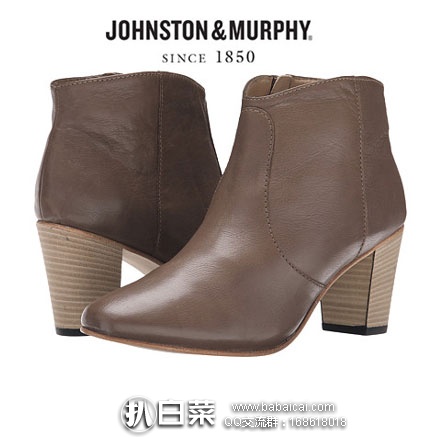 6PM：Johnston & Murphy 女士 真皮踝靴  原价$248，降至2.5折$62.39
