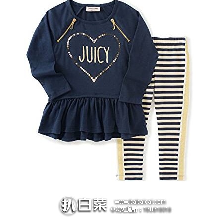 Amazon：仅限今天！多款 Juicy Couture 橘滋 女童衣服套装特价促销！