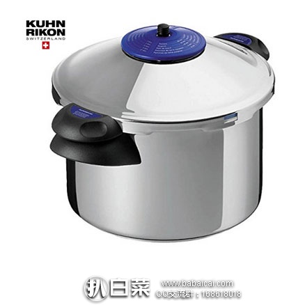 亚马逊海外购：Kuhn Rikon  瑞士力康 Duromatic Supreme Pressure Cooker 6L白金压力快锅 降至新低￥884.39元