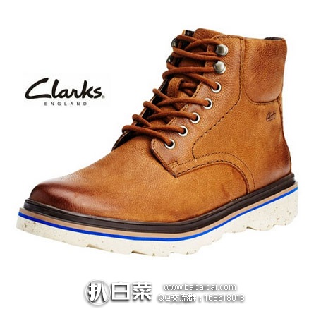 亚马逊海外购：Clarks 其乐 男士真皮系带款短靴 降至￥442.34