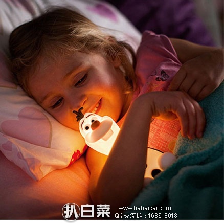亚马逊中国：镇店之宝，PHILIPS 飞利浦 童趣系列迪士尼冰雪奇缘 雪宝小夜灯 特价￥99元包邮