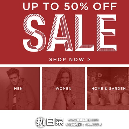 THE HUT：圣诞大促活动，全场低至5折起，满£50免费直邮中国！