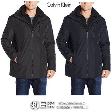 Calvin Klein 男士 防风防水保暖外套 原价$250，现降至1.5折$36.54