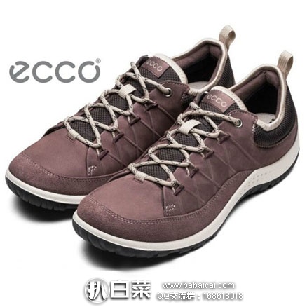 6PM:ECCO 爱步 Sport Aspina Low 女士 牦牛皮防水徒步休闲鞋 原价0,现降至.99