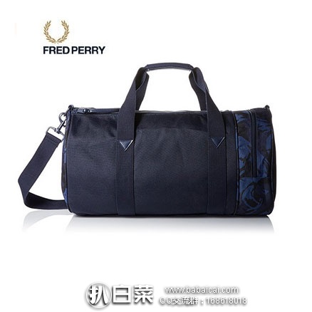 Fred Perry 弗莱德·派瑞 Men's Nylon Barrel Bag 男士经典圆筒斜挎包 降至.4