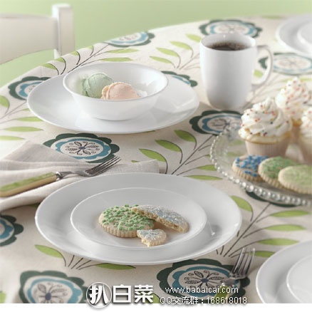 亚马逊海外购：CORELLE 美国康宁 白色餐具 16件套 现价￥205
