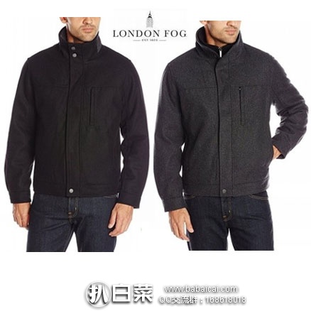 London Fog 伦敦雾 男士羊毛立领夹克 原价0,现降至1.2折 .56