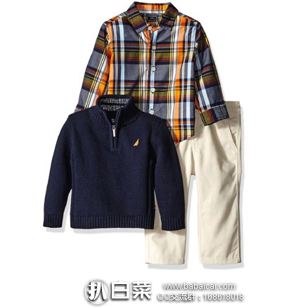 亚马逊海外购：Nautica 诺帝卡 男童 3件套 （12个月码）  降至￥86.06