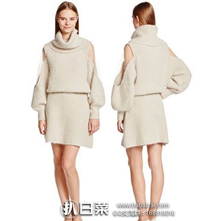 日本亚马逊:snidel SWNO164063 露肩针织连衣裙*2件 购买2件实付16589日元,约合¥500元/件