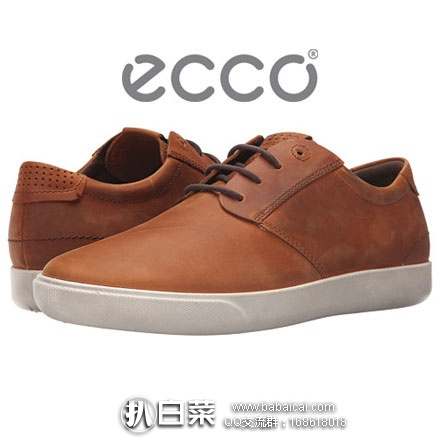 6PM：ECCO 爱步 Gary Lace 男士真皮休闲运动鞋 原价$150，降至新低$67.49