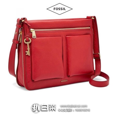 Fossil 化石 女士 真皮斜挎包 原价8,现降至3.1折.37