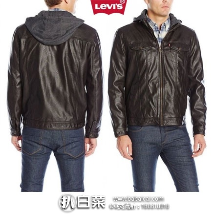 Levi’s 李维斯 男士仿皮连帽夹克 原价$200，现降至$32.5