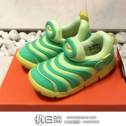 乐天国际：Nike耐克毛毛虫机能运动鞋小童鞋 嫩绿色 凑单3双用码折后3394日元/双（约￥208元）
