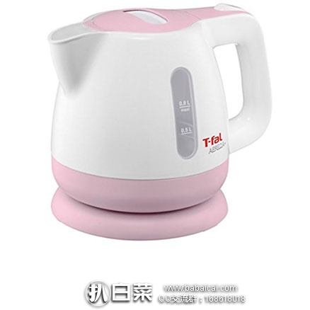 日本亚马逊:Tefal 特福 BF805774 电热水壶 0.8L 粉色款 好价2934日元(约¥181)