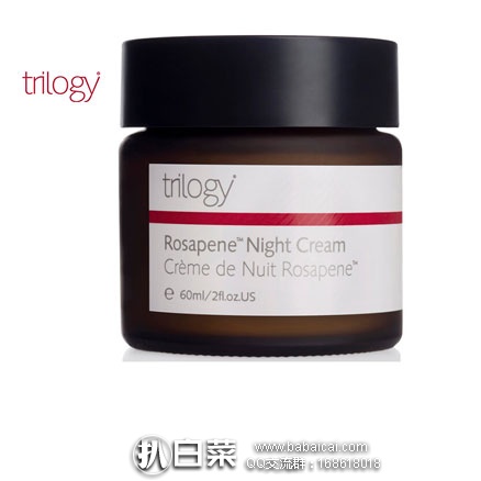 Lookfantastic英国中文网：Trilogy 趣乐活 玫瑰果抗氧滋润晚霜 60ml 额外8折后，凑单直邮到手￥175
