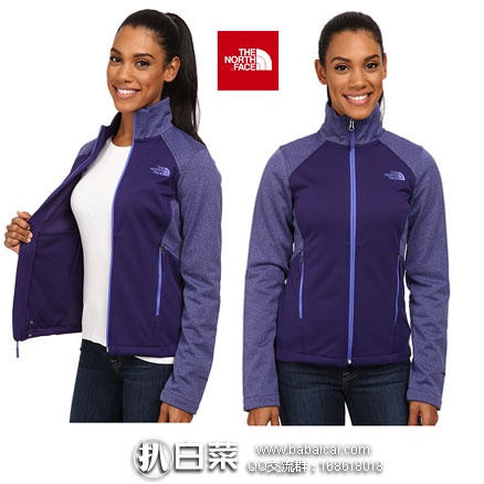 6PM:The North Face 乐斯菲斯 女士防风抓绒衣 原价$99,现SM码特价$34.65