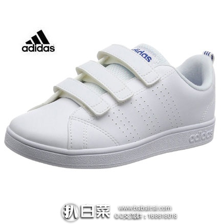 日本亚马逊:Adidas 阿迪达斯 三叶草 VALCLEAN2小白鞋 魔术贴休闲鞋 大童款 9折后3492日元(约¥216元)