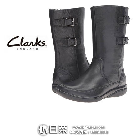 6PM：Clarks 其乐 Kearns Rain 女士真皮中筒靴  原价$200，现降至3.5折$69.99