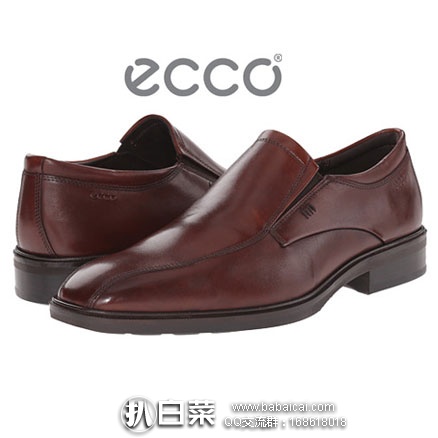 6PM：ECCO 爱步Illinois Slip-On 男士真皮一脚蹬鞋 原价$260，现降至5折$129.99