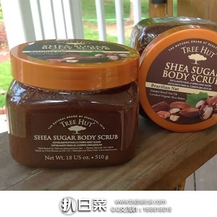亚马逊海外购：Tree Hut 杏仁蜂蜜天然磨砂膏 510克*3罐  降至￥93.58，凑单免费直邮到手新低￥104.72，折￥34.9元/罐