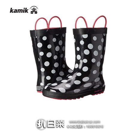 6PM：Kamik Kids Confetti (Toddler/Little Kid) 儿童雨靴  原价$31，现特价$19.99