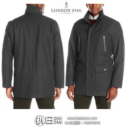 London Fog 伦敦雾 男士羊毛外套 原价$325,现降至$17.6起