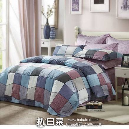 罗莱家纺官方商城：罗莱家纺 全棉四件套 时光映像 1.8米  现价￥599，下单减￥300，优惠后￥299包邮