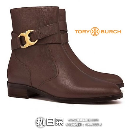 6PM：Tory Burch 托里·伯奇 女士真皮双子扣短靴  原价$375，现降至4折新低$150