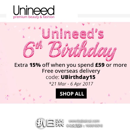 Unineed：Unineed 六周年大促活动，精选个护、护肤、日用等产品低至2折起！