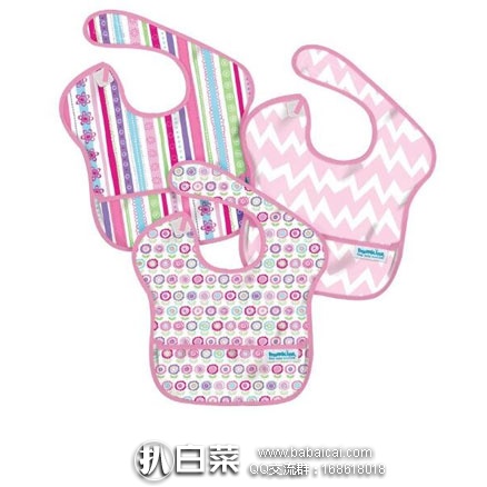 日本亚马逊：Bumkins婴儿围兜\宝宝吃饭围兜 3枚入 返点折后2488日元起（约￥158元）